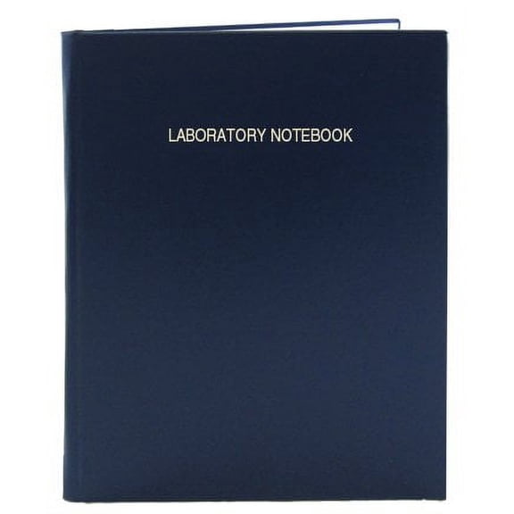 Blue Lined Lab Notebook/Laboratory Notebook - Blue Blue Grid Pages (.25'' Grid Format), 8 7/8'' x 11 1/4'', Blue Cover, Section Sewn Hardbound (Made in USA)$$Office
