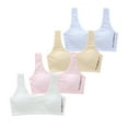 thumbnail image 1 of Girls Bra 12-16 Teen Student Cotton Padded Breathable Bra Elastic Shoulder Straps Running Bra Solid, 1 of 4