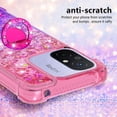thumbnail image 4 of Slim Fit Phone Case for Xiaomi Redmi 12C, Bling Shiny Quicksand Effect TPU Bumper Case with Four Corners Heavy Anti-Fall Protection for Redmi 12C,Pink Purple, 4 of 7