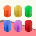thumbnail image 2 of Miangastore 250 Pcs 19MM Counting Chips Transparent Color Plastic Round Slices Bingo Chips Plastic Markers Kids Classroom Learning Toy Games Accessory (Random Color), 2 of 8