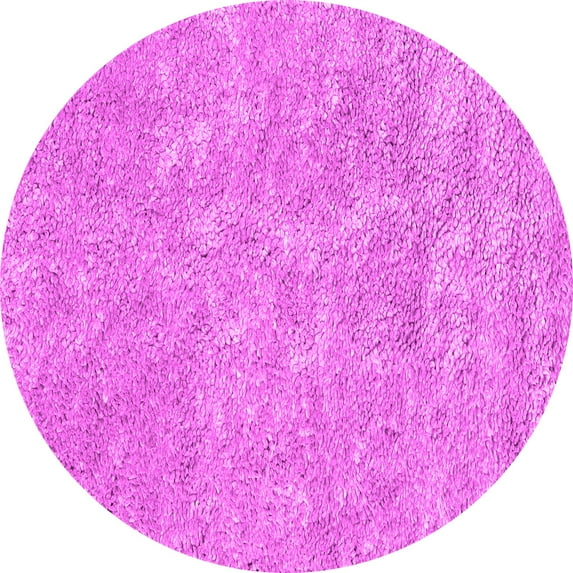Ahgly Company Indoor Round Abstract Pink Contemporary Area Rugs, 5' Round