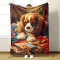 thumbnail image 5 of Manta SANMU de franela suave para perros de anime, 300 g, poliéster, 5 of 5