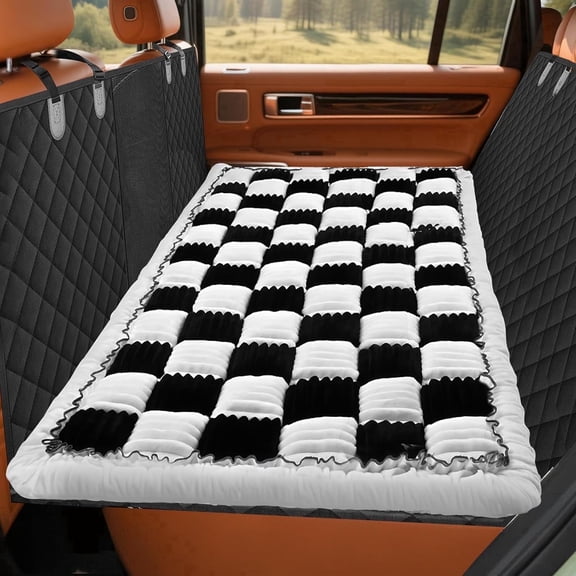 Non-Slip Pet Car Seat Cover 27.6" x 52", Thick Soft Dog Bed Mat for Back Seat, Travel Protector for Car, Home & Outdoor Use