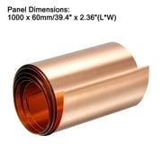 Copper Sheet Roll, Metal Foil Plate 1000mm x 60mm x 0.4mm, 1 Pack