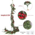 thumbnail image 2 of Guirlande de Noël 6 Pieds Cèdre Artificiel Pin Guirlande Réaliste Verdure d'Hiver avec Baies Rouges Guirlande pour Fête de Noël Table Murale Décoration Intérieure Extérieure Hiver, 2 of 7
