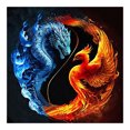 thumbnail image 1 of Pintura de diamante 5D DIY taladro redondo completo Dragon Phoenix Kit decoración del hogar (sz3706), 1 of 9