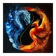thumbnail image 1 of (sz3706) Diagrama Dragón Y Fénix Yin Y Yang Serie Abstracta Resina 30*30CM, 1 of 9