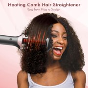 Blow Dryer Brush Hair Straightener | High-Speed 2-in-1 Hair Styler One Step Hot Air Brush Hair Dryer Volumizer with Straightening Brush Comb for Silky Smooth 110000 RPM