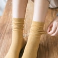 thumbnail image 5 of Calcetines de pila para mujer, estilo otoño e invierno, calcetines hasta media pantorrilla, calcetines retro Morandi para mujer, calcetines largos de color sólido a juego, 5 of 5