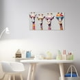 thumbnail image 4 of ZHONGYUTONG Giraffe Family Canvas Wall Art Cute Colorful Animal Poster Prints Funny Abstract Paintings for Kids Children's Room Nursery Decor Framed (20.00" x 40.00"), 4 of 6