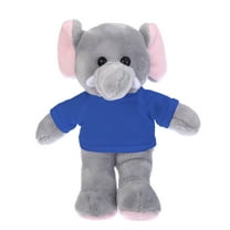 Plushland 8 Inch Floppy Elephant with Tee Plush Stuffed Animal Personalized Gift - Custom Text on Shirt - Great Present for Mothers Day, Valentine Day, Graduation Day, Birthday