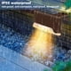 thumbnail image 5 of Luz de escalera LED solar 3000K IP55 Impermeable Resistente a la intemperie Recargable Jardín Camino Lámparas de valla Decoración Patio de plástico Noche Marrón Inevent HA009218-02, 5 of 6