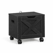 Black Rolling Under Desk Single Drawer Filing Cabinet For A4/Letter ...