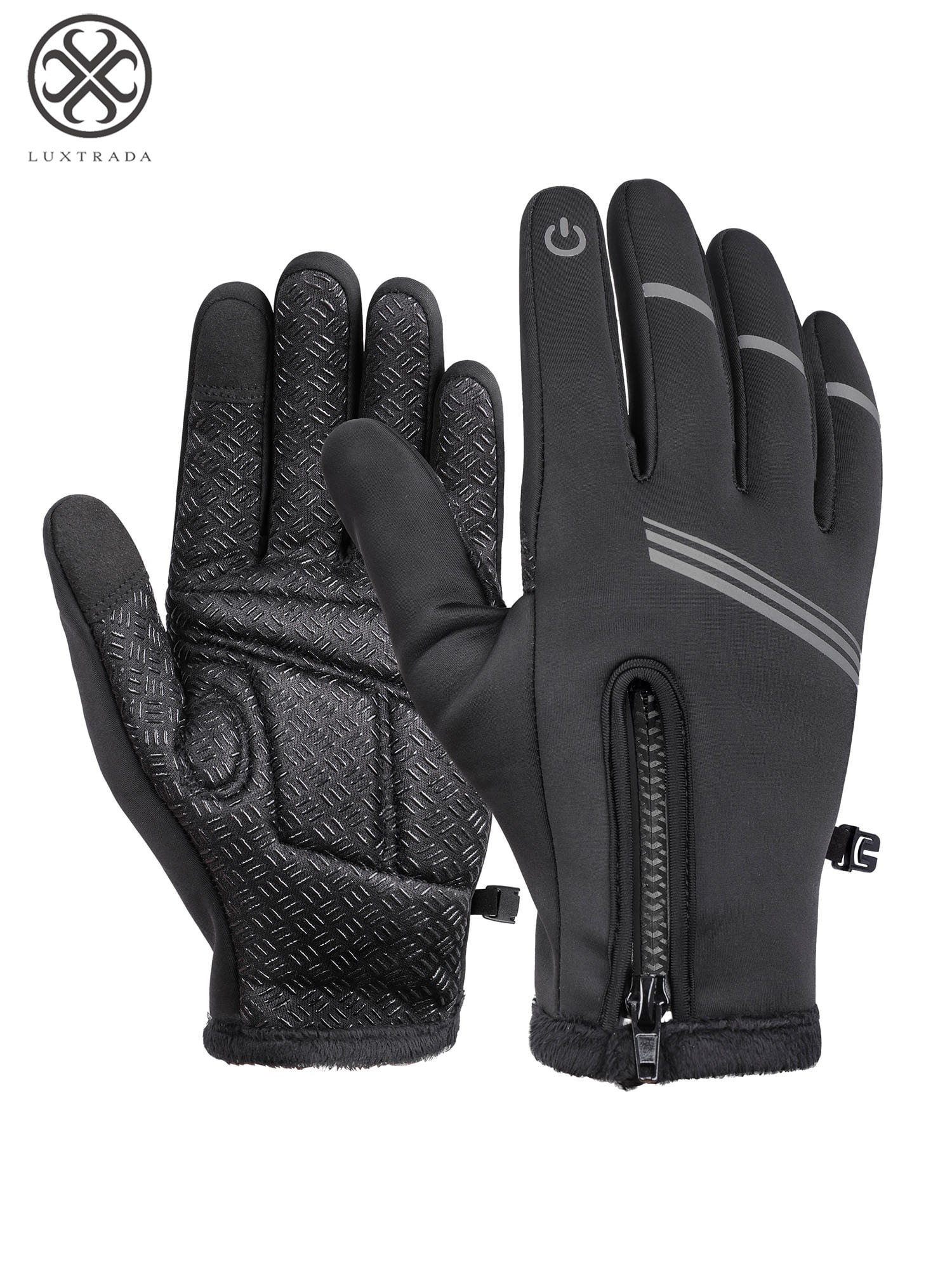 Igloos Boys Black & Red Snow & Ski Gloves With Wrist Strap L/XL 