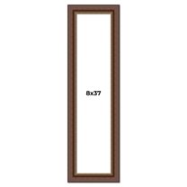 8x37 Copper and Brown Real Wood Picture Frame Width 2 inches | Interior Frame Depth 0.5 inches |