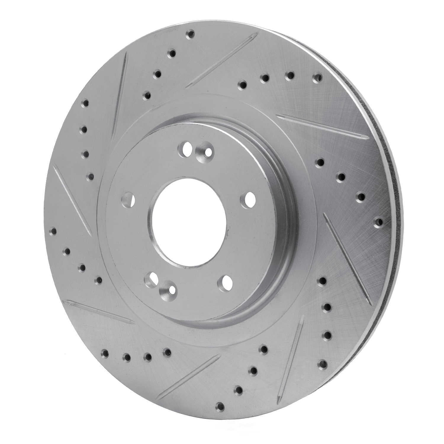 Dynamic Friction Company 631-03053L DFC Brake Rotor - Drilled And Slotted - Silver