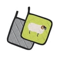 thumbnail image 2 of Caroline's Treasures Scottish Blackface Sheep Green Pair of Pot Holders, 2 of 3