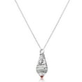 thumbnail image 3 of SuperJeweler Vintage Tibetan Mother of Pearl and Coral Teardrop Necklace With Free Chain, 18 inches for Women, 3 of 5
