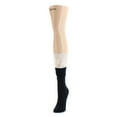 thumbnail image 2 of MeMoi Women's Delicate Lace Slant Ribbed Crew Socks - Womens - Female, One Size, Taupe Heather, 2 of 2