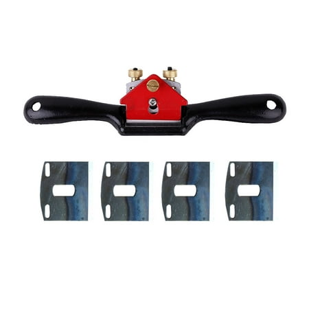 

5Pc Plane Carpenter Tools Planer Wood Planer Steel Bird Planer Small Iron Hand Deepth Adjustable Wood Plane Trimming with 4Pc Blades