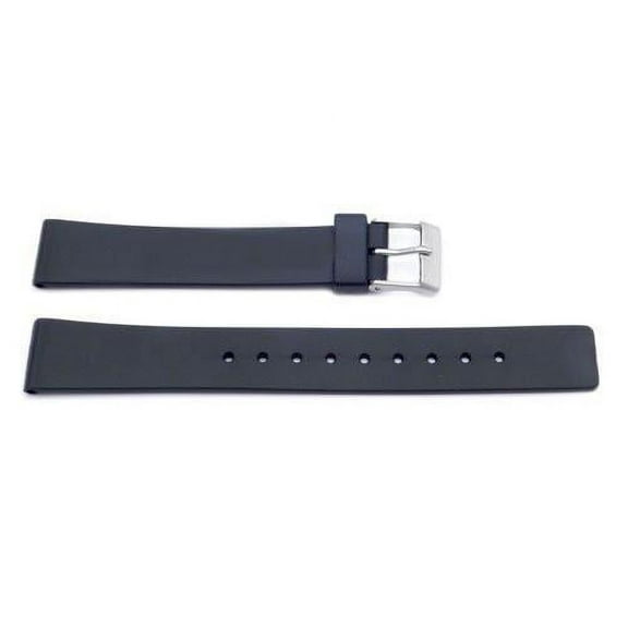 Black Plastic 18mm Replacement Watch Strap
