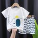 thumbnail image 3 of Conjunto de ropa de verano para bebé niño y niña, pijama, traje para recién nacido, ropa de manga corta, disfraz con estampado de elefante, conjuntos de algodón, 3 of 5