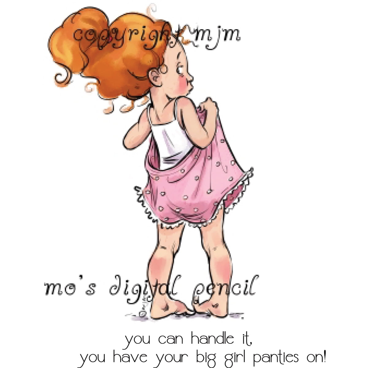 Stamping Bella Cling Stamp 6.5 Inch X 4.5 InchBig Girl Pants