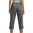thumbnail image 5 of Mohiass Women's Cargo Capri Pant Cuffed Hem Capris Summer Casual Loose-Fit Cropped Pants Dark Gray XL, 5 of 7