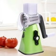 thumbnail image 6 of Hariumiu Vegetable Cutting Machine Kitchen Vegetable Slicer with 3 Replaceable Stainless Steel Blades Rotary Cheese Grater with Handle for Cucumber, 6 of 8