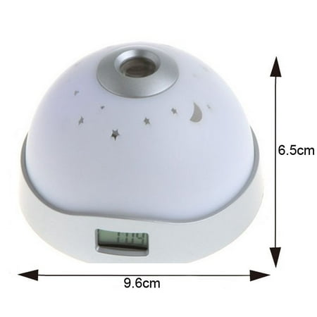 

YUEHAO Clock 7 Colors LED Change Star Night Light Projector Backlight Clock home appliances