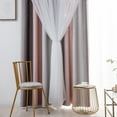thumbnail image 4 of TFixol Rideau 2 Pcs Dégradé Simple à Étoiles Ajourées Double Couche Occultant Chambre Salon Rideau Isolant, 4 of 6