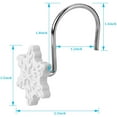 thumbnail image 5 of FITNATE 12PCS Anti-Rust Snowflake Shower Curtain Hooks for Winter, Thanksgiving, Christmas, Resin Decorative Curtain Hooks Used in Bathroom, Bedroom and Living Room, 5 of 9