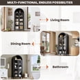 thumbnail image 7 of 5-Tier Arched Bookcase, Bookshelf with Glass Door, Display Cabinet with Adjustable Shelves, Tall Storage Cabinet for Living Room, Modern Bookcase for Bedroom/Living Room/Home Office, 7 of 7