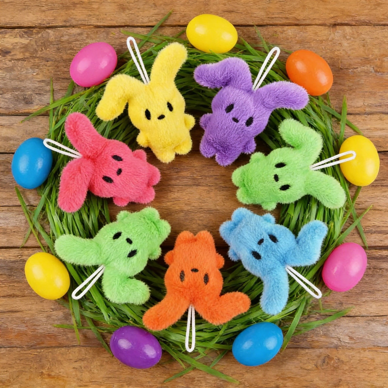 XIAHAO 12PCS Cute Bunny Plush Toys,Easter Basket Stuffers Toys for Kids,Bunny Stuffed Animals,Easter Party Favors Gift for Girls Boys