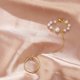 thumbnail image 3 of Generic Anillo de Dedo de Cadena para Mujer Anillos de Cadena de Dedo apilables Anillos de Perlas Dobles Ajustables Anillo de Dedo con Borla de Cadena para Mujeres y niñas,, 3 of 5