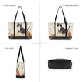 thumbnail image 6 of FORMRS Laptop Tote Bag for Women with 15.6" Computer Compartments Handbag, Gray Cartoon Halloween Cat, 6 of 7