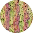 thumbnail image 1 of Ahgly Company Machine Washable Indoor Round Transitional Chestnut Red Area Rugs, 6' Round, 1 of 7