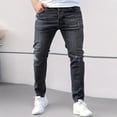 thumbnail image 4 of Yifymode Men's Slim Fit Skinny Jeans Distressed Moto Biker Denim Pants Hip Hop Stretch Straight Leg Flex Waist,Black XL, 4 of 6