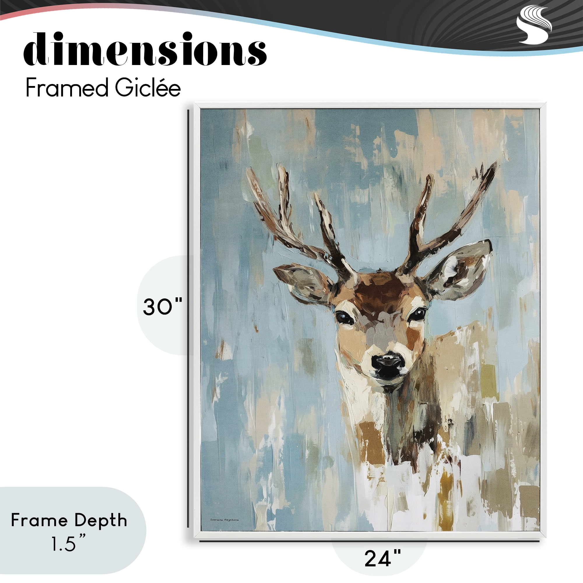 Stupell Industries Echoes Of The Wild White Framed Giclee Art, design by Svetlana Aleynikova