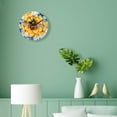 thumbnail image 4 of 14 Inch Wall Clock Battery Operated Silent Clock Decorative for Office, Kitchen, Outdoor, Living Room，Bee Honey Field White Daisy Flowers Painting, 4 of 4