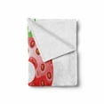 thumbnail image 2 of Letter R Soft Flannel Fleece Throw Blanket, Food Elements in Such a Way Resembling Capital R Summer Season Food, Cozy Plush for Indoor and Outdoor Use, 60" x 80", Vermilion Green Orange, by Ambesonne, 2 of 6