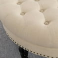 thumbnail image 3 of Linon Isabelle Velvet Round Tufted Ottoman, Multiple Colors, 3 of 8