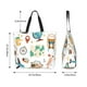 thumbnail image 5 of Balery Travel1 Bolsa Tote Estilo Estético con Cremalleras, Bolsa de Hombro, Bolsa de Compras Grande y Plegable, 5 of 8