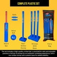 thumbnail image 5 of Bratla Cricket Set Size 4 & 6 - Blue Color | Includes Bat, Wind Ball, Stumps, and Non-Striker Stump with Plastic Base, 5 of 6