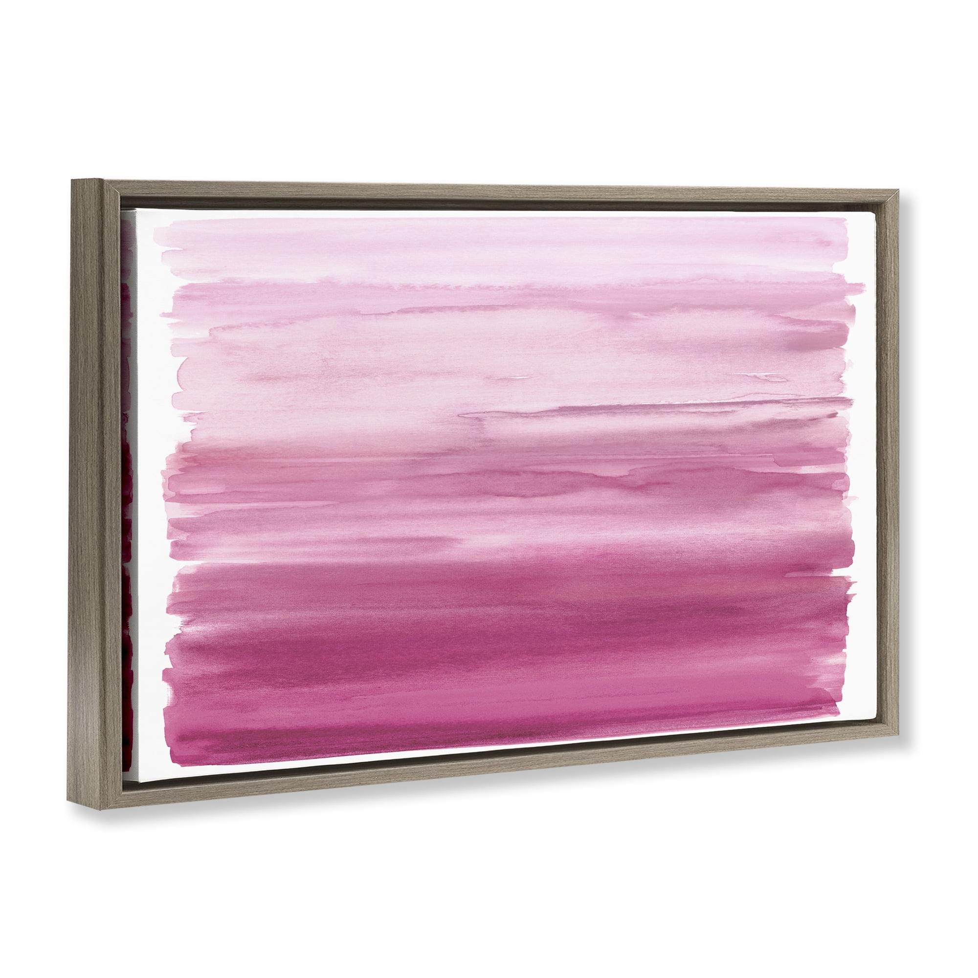 Stupell Industries Ombre Pink Blush Brown Framed Floater Canvas Wall Art, design by Allie Corbin