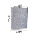thumbnail image 2 of Stainless Steel With Colorful Glitter Hip Flask - Stores 6 Ounces, 2 of 5