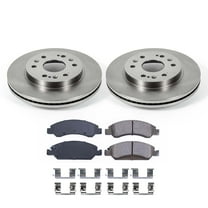 Ultimate Brakes Front Ceramic Brake Pad and Rotor Kit with Hardware WM80291 for Cadillac; Chevrolet; GMC