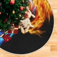 thumbnail image 5 of GZHJMY Blue and Red Dragons Christmas Tree Skirt Double Layers Fine Tree Skirt for Christmas Handicraft for Holiday Party, New Year Festive Decoration, 47.2", 5 of 6