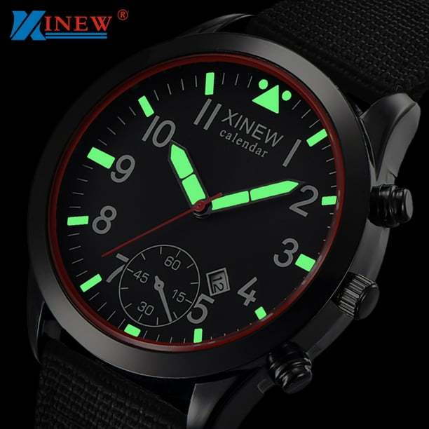 Fiudx Ofertas Flash Del Día Solo En Línea Reloj De Cuarzo Militar Para Hombre Reloj De Pulsera Luminoso Deportivo De Lujo Con Fecha Negra