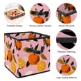 thumbnail image 4 of RATGDN Collapsible Fabric Cube Storage Bin with Double Handles for Living Room Bedroom Office Black - Orange Juice Fruit, 4 of 7